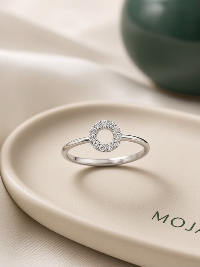 ANILLO CÍRCULO CON BRILLOS PLATA 925