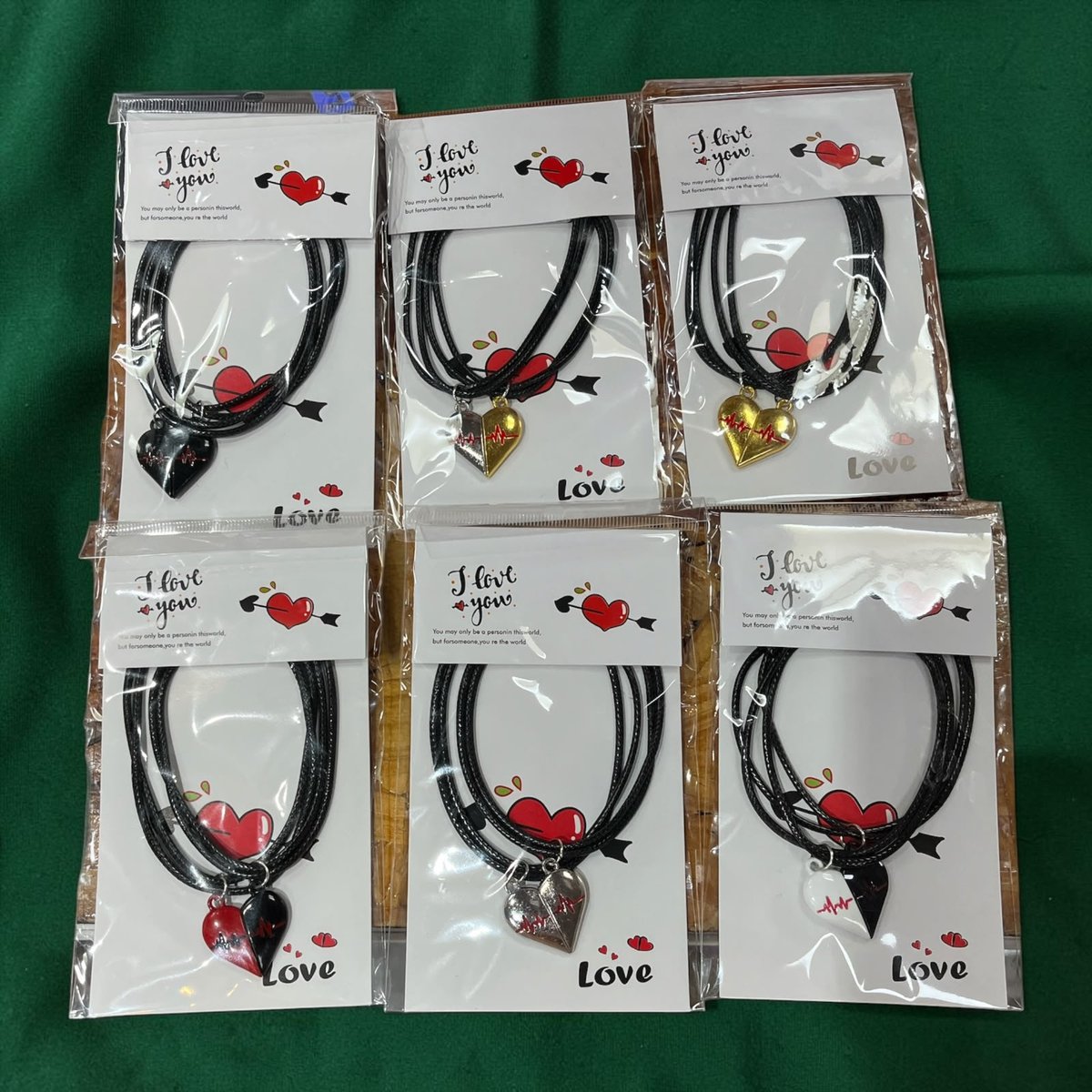 PULSERAS CORAZONES PARA COMPARTIR HILO