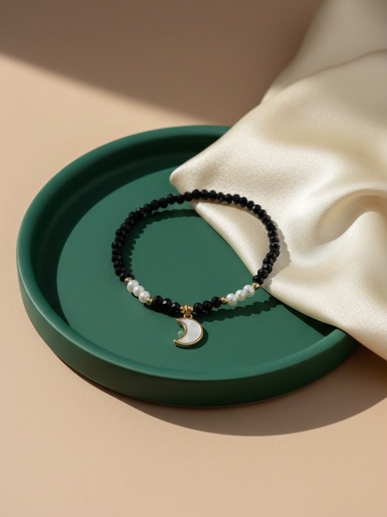 PULSERA LUNA BLANCA CANUTILLOS