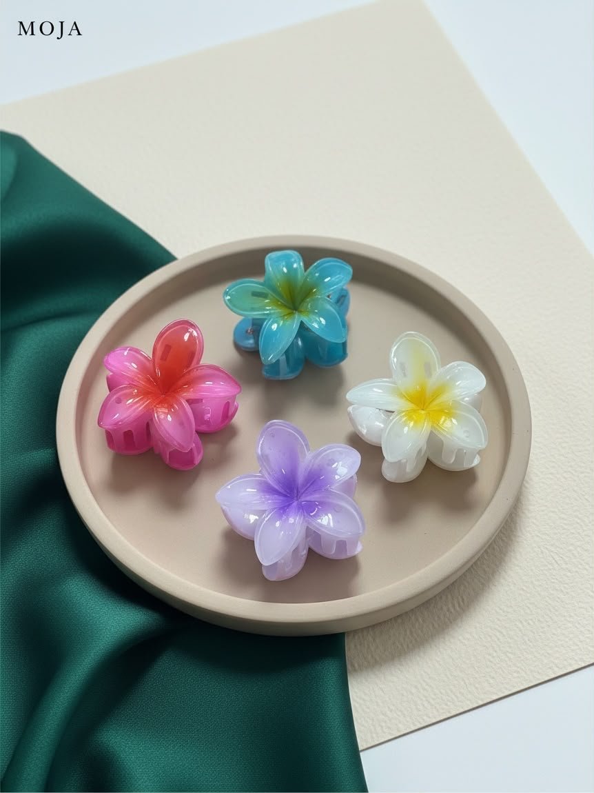BROCHE 6CM FLOR BALI DIFUMINADO SINTÉTICO