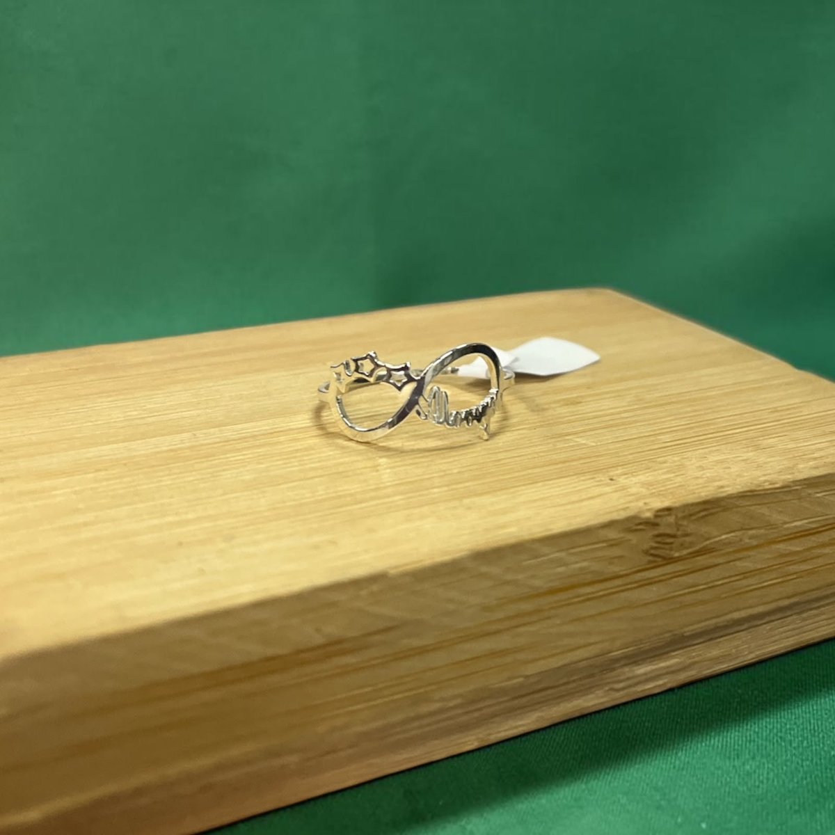 ANILLO INFINITO ESTRELLITAS ACERO BLANCO
