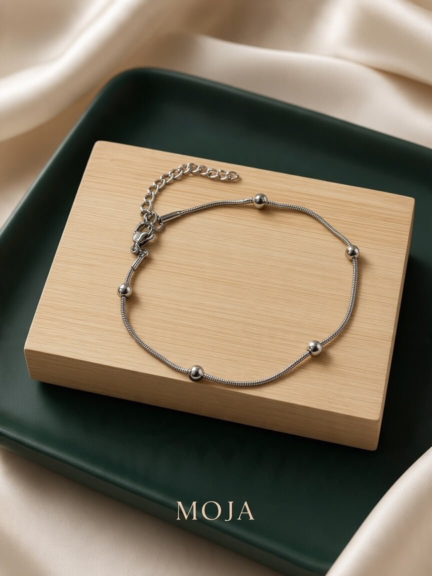 PULSERA BOLITAS ACERO QUIRÚRGICO