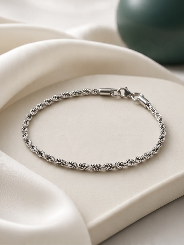 PULSERA TOURBILLON FINA 20CM ACERO QUIRÚRGICO
