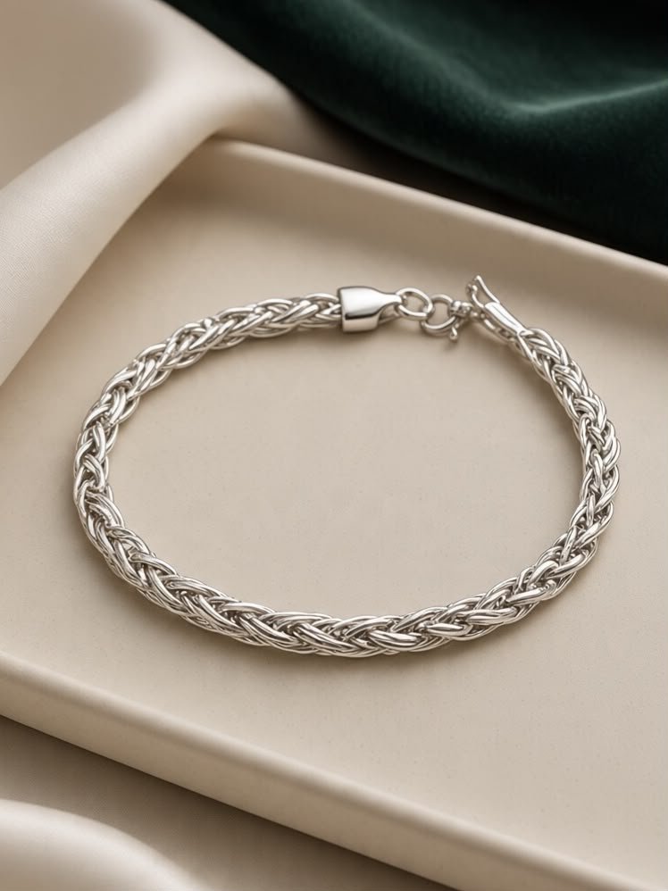 PULSERA GRUESA ACERO BLANCO