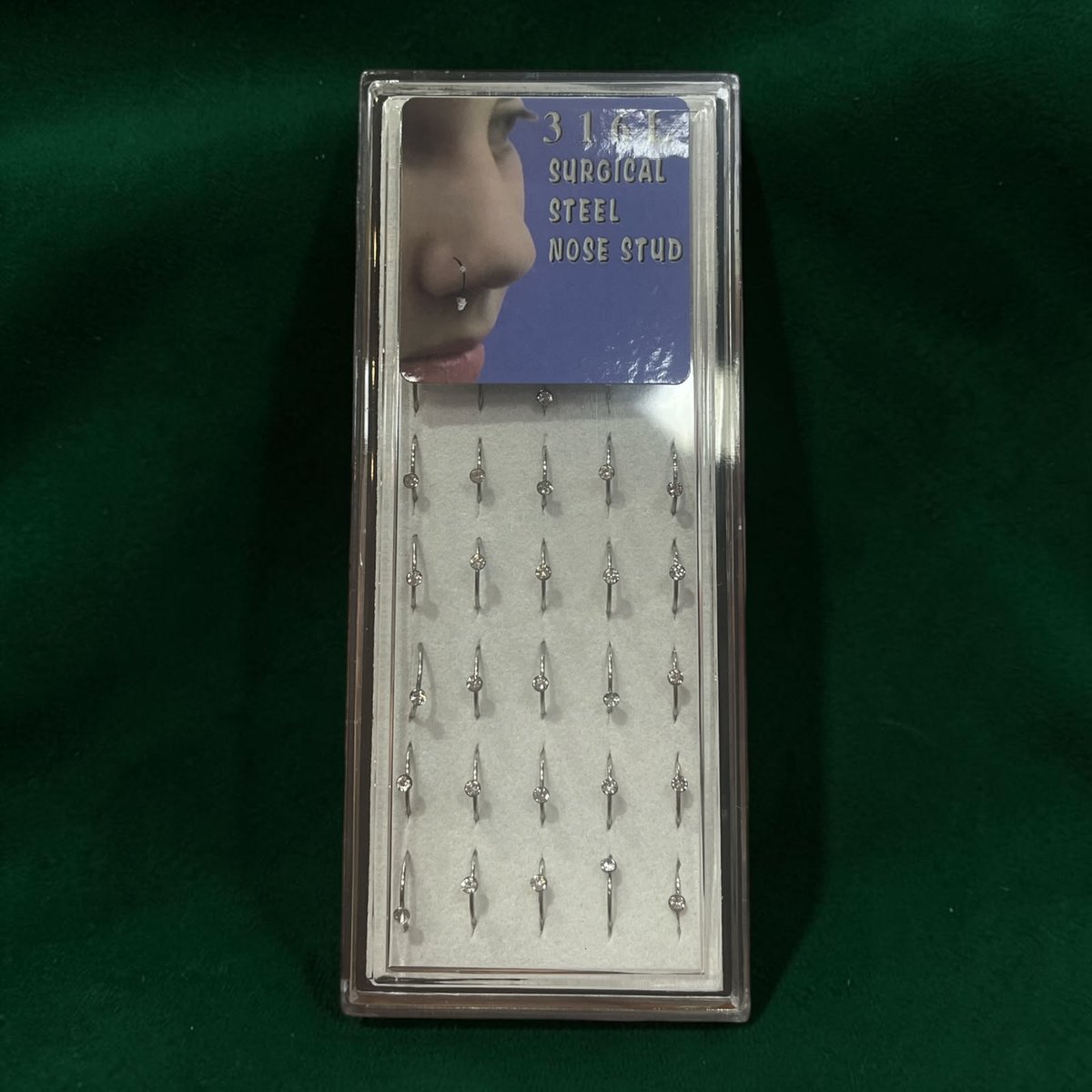 PIERCING ARGOLLITA CON PIEDRITA ACERO 316L